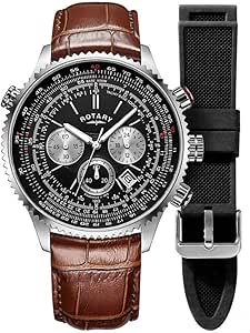 rotary watch leather strap replacement