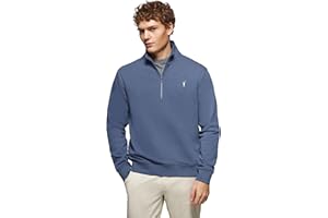 Polo Club Sudadera de Hombre 100% Algodón - Cierre Media Cremallera - Sweatshirt Zipper Neck Casual