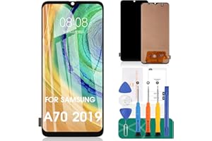 SRJTEK Ersatzdisplay für Samsung Galaxy A70 A705 A705F A705GM SM-A705MN A7050 LCD Display Touch Panel Sensor Digitizer (Incell Black No Frame)