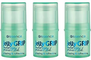 ‎ESSENCE COSMETICS essence jelly GRIP undereye primer stick, Augenpflege, Transparent, feuchtigkeitsspendend, pflegend, grundierend, strahlend frisch, vegan, ölfrei, ohne Parfüm, ohne Alkohol, 3er Pack (3x4.6g)