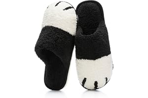 GOEWY Winter Hausschuhe Damen Süße Tiere Warme Plüsch Pantoffeln Herren Fußabdrücke von Hunden Indoor Outdoor Rutschfeste Slippers
