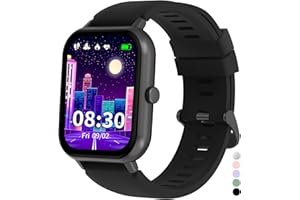 ‎JUBUNRER JUBUNRER Smartwatch dzieci monitor pracy serca monitor snu krokomierz sportowy wodoodporny budzik kalkulator zegarek dziecko dziewczynka fitness chłopcy dziewczęta nastolatki prezent 3+ lata