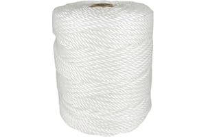 GOPEU Cuerda Tendedero Exterior. Cuerda plastico, 5MM * 100M, Hecho en España, para persianas, toldos, camping, efectos navales, bricolaje. Blanco