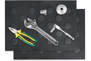 LAMJAD Magnetic Tool Tray Flexible Mag Pad Parts Holder - Wrenches, Bolts, Nuts, Screw and Other Parts Tray for Car, Garage, Home, Construction- 11.8"x8"(2 PCS)