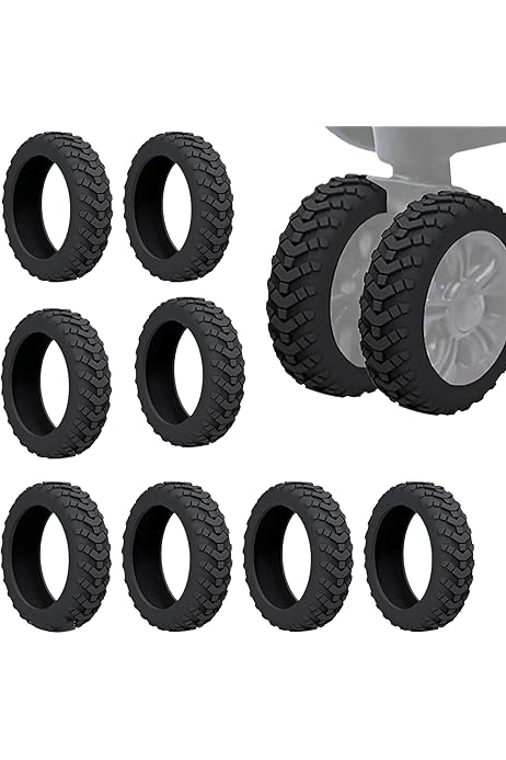Copriruote Per Trolley In Silicone - Set Da 8 Pezzi Antirumore E Protettivi - Foto 7