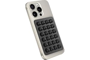 StickyGrippy Suction Phone Case Mount, Sillicon Adhesive Phone Accessory for iPhone and Android, Hands-Free Fidget Toy Mirror Shower Phone Holder, Tiktok Videos and Selfies (Black)
