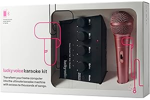 Lucky Voice 2.0 (New 2022 Version) Karaoke Machine & Microphone for Adults & Kids - Rose Gold - 10,000 Songs Free Access, Portable Karaoke Kit: Connect to Phone, Tablet, Laptop