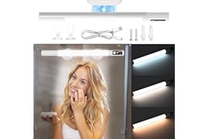 FRESUM LED Schminklicht, Tragbare Schminkleuchte mit Saugnapf Dimmbar Schminktisch lampe Schminklampe Spiegellampe Schminktisch Beleuchtung Spiegelleuchte Spiegellicht Lampe Tageslicht