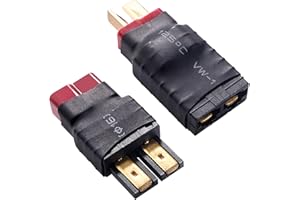 Lyeteung 2 Pezzi Compatibile con TRX a Deans T, Compatibile con Traxxas Femmina / Maschio a T Femmina / Maschio Connettori, per Batteria RC LiPo