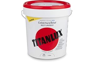 Titanlux - Pintura plástica Cobertura total, Blanco, 15L (ref. 06T100015)