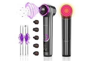 BENTFINE Extracteur de points noirs - Aspirateur de pores - Aspirateur de pores - 2 en 1 - Électrique - Extracteur de points noirs - Avec mode de chauffage - Aspirateur de pores - Extracteur de