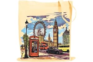 MINIMARG Printed 100% Cotton Canvas Tote Bags for gift, Present, Student, Teacher, Bride, Souvenir, eco-friendly Reusable Tote Bags -Size 38x42cm+65cm long Handle