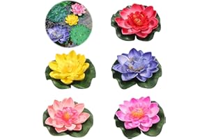 SHOWHEEL Flotantes de Flor de Loto,Flotante de Espuma de Loto,Flores Flotantes en Agua,Flotante Flor de Lirio,para la decoración de Interiores(Color)