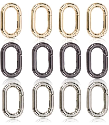 XCSJ 10PCS Moschettone Rotondo 49mm Moschettone Grande Rotondo Moschettone Tondo Clip Scatto Molla Rotonda Anello Moschettone Per Borsetta, Borse, Portachiavi, Artigianato (Bronzo