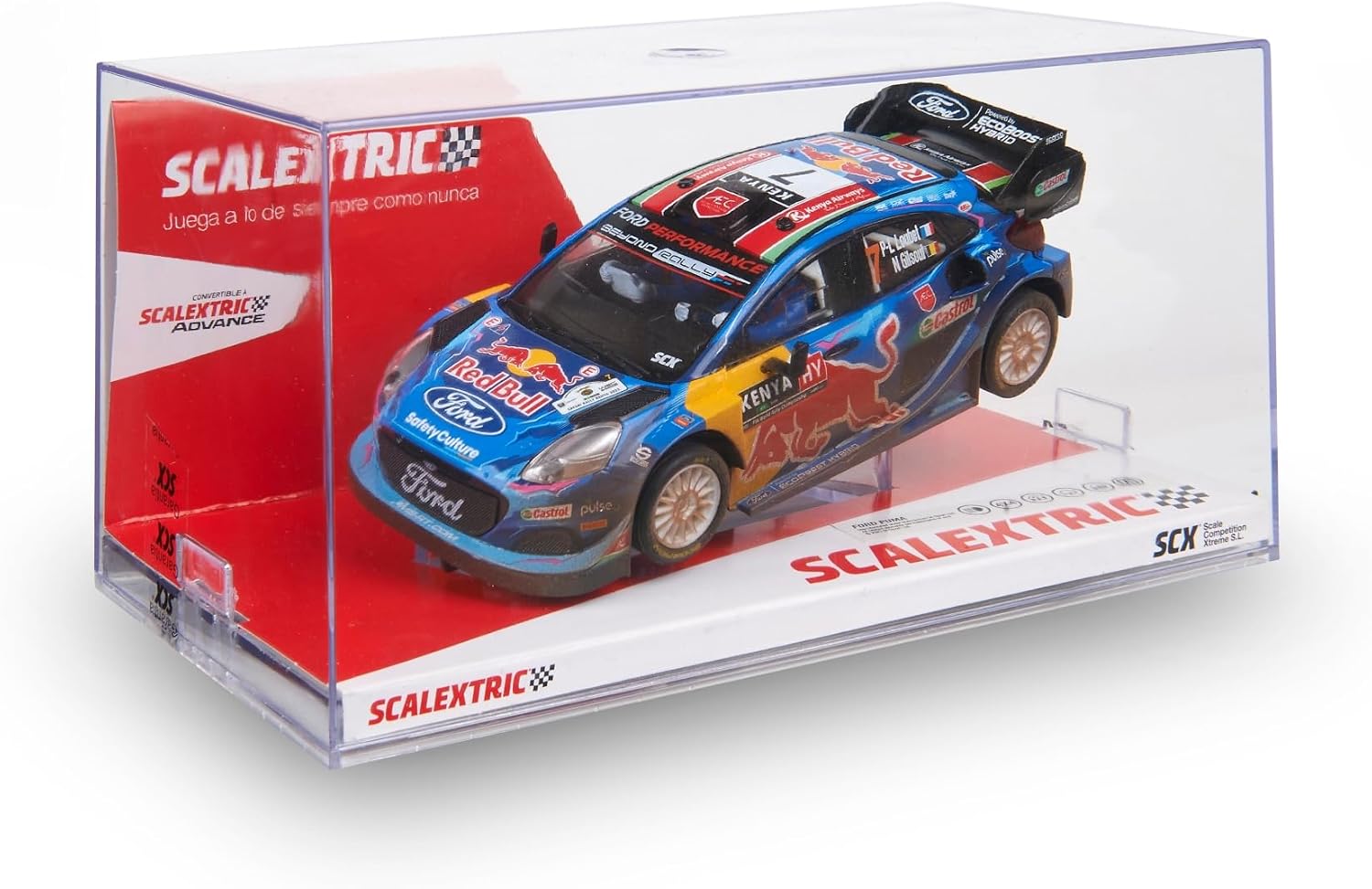 SCALEXTRIC - Coche de Carreras Original - Coche Slot Escala 1:32 (Ford Puma WRC - Kenya Mud Effect)