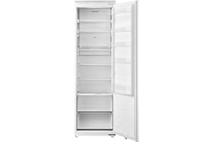 Cookology CITDLFR177 Large Built-In Integrated Larder Fridge in White - 304 Litre - 6 Adjustable Shelves, 2 Vegtable Draws - Reversible Door - Temperature Control - External LED Control Panel