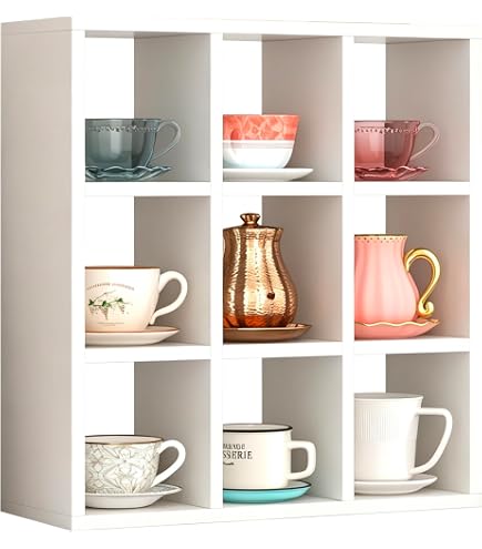 Onxyrbyte Wandmontiertes Tassenregal aus Holz,Wanddekoration Teetasse Halter,Rustikales Holzregal für Tassen,Wandmontiertes Kurio-Regal für Sammler Schaukasten,für Wohnzimmer,Küche,Arbeitszimmer Küche, Haushalt & Wohnen