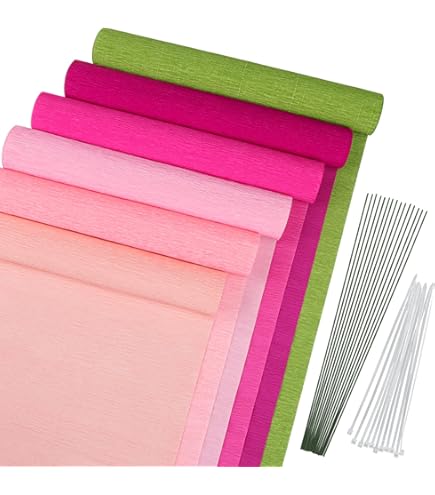 Carta Crespa Lite 140g - Rosa Cipria | 50x250 Cm | Per Fiori E Artigianato | Made In Italy - Foto 10