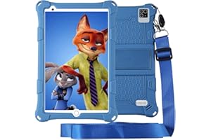 niuniutab Tablette Enfants, 8 Pouces, Android, 6+10 RAM, 128Go ROM (Carte TF 256 Go), certifiée Google, Logiciel Enfant préinstallé, Wi-FI, étui Antichoc, Cadeau pour Enfants (Bleu)