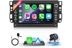 Hodozzy 4G+64G Radio para Chevrolet Aveo Epica Captiva Lova Gentra,Pantalla Táctil de 7 Pulgadas con Carplay Inalámbrico Android Auto,Android Radio de Coche GPS WiFi Bluetooth FM/RDS Radio DSP Cámara