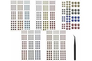 DRCHOER Leurre de pêche œil 2D/3D/4D/5D réalistes holographiques réalistes Tailles : 3/4/5/6/7/10 mm pour leurres de pêche à la mouche, travaux manuels, outils de bricolage (3 mm, 4 mm, 5 mm, 6 mm, 7 mm, 10