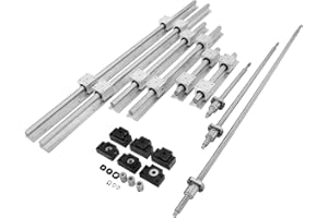Happybuy SBR20 Linear Rail Set+3 Ballscrew RM1605-350/650/1050mm CNC Set Support Liner Rail+BK/BF12 with BK/BF 12 CNC Kit