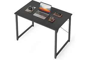 ‎CUBICUBI CubiCubi Schreibtisch, Kleiner Computertisch, 80 x 40 x 75 cm Bürotisch, für Arbeitszimmer, Schlafzimmer, Industrie-Design, Metallgestell, Schwarz
