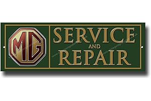 VINTAGE SIGN DESIGNS MG SERVICE & REPAIRS quality metal sign. Officially licensed product.