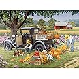 Bits and Pieces – 100 Piece Jigsaw Puzzle for Adults – Home Grown - Fall On The Farm Jigsaw Puzzle by John Sloane, Completed Puzzle Size: 15" x 19"