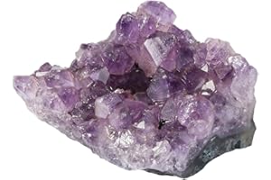 mookaitedecor Géode Améthyste Pierres et Cristaux Naturelle pour Mineraux Collection Druse Cristal Decoratif