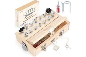 Vanplay Jouet Enfant 3 Ans, Jeux Montessori Outils Enfant Jouet en Bois Planche Montessori avec Visseuse Enfant, Serrure et Clé, Jeux Educatif Cadeau Enfant 3 4 5 Ans Garcon Fill