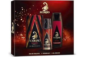 SCORPIO - Coffret 3 produits Inferno - Coffret Cadeau Homme - Eau de toilette flacon 75ml, Gel Douche 250ml et Déodorant atomiseur 150ml