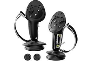 APEXINNO Cubierta de Empuñaduras de Controlador VR Mejorada para Accesorios Oculus Quest 3, Protector de Controladores de Silicona para Quest 3, con Correa Ajustable para Nudillos, Ventosa