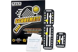 LIFEFIL SCOREMATE – Marcador de Puntos Pádel y Tenis | Ligero (1,9g), Resistente con Adhesivo 3M | Fijación Permanente en Pala/Raqueta | Contador Manual Jugador y Árbitro | Fácil de Usar