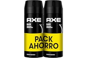 Axe Desodorante Antitranspirante Bodyspray BLACK Pack Ahorro 2x150 ML, El embalaje puede variar