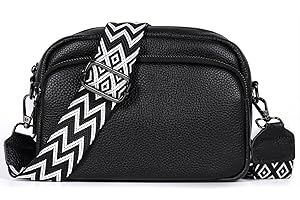 TANTOMI Umhängetasche Damen Klein, PU Leder Crossbody Bag Damen Handytasche zum Umhängen, Moderne Handtasche Damen Klein mit Breitem Schultergurt, Damen Tasche Tägliches Arbeiten, Einkaufen,Reisen