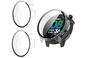 TINGYR Etui kompatybilne z COROS Pace Pro, [2 sztuki] PC + szkło hartowane do ochrony ekranu, zapobiegające upadkowi, etui kompatybilne z COROS Pace Pro.