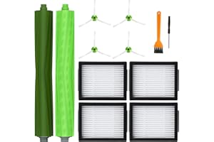 TOIVIZE Kit De Piezas De Repuesto para iRobot Roomba i7, Accesorios De Repuesto para iRobot Roomba j7 j7+ i3 i3+ i4 i4+ i6 i6+ i8 i8+ E5 E6 E7, Con 1 Juego De Cepillos De Goma, 4 Filtros, 4 Cepillos Laterales