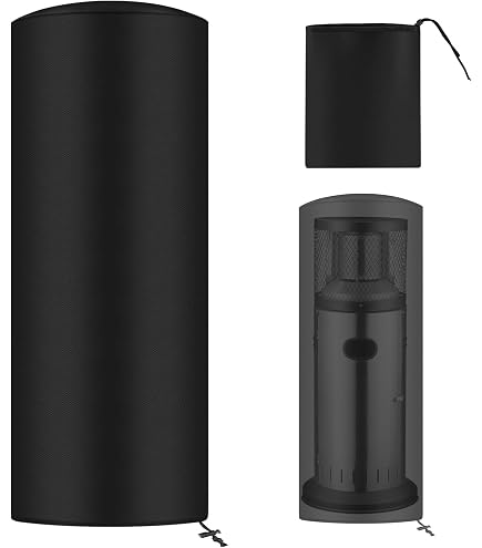 Housse De Chauffage De Terrasse 226 CM - Protection 600D Imperméable Avec Fermeture Éclair Pour Chauffage Extérieur