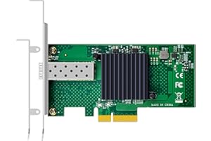 GLOTRENDS ST7315 1-Port 10Gb SFP+ Ethernet Netzwerkkarte mit Intel 82599EN Controller, PCIE 2.0 X4 Schnittstelle, Unterstützt Windows 11/10/Windows Server/Linux/ESX/VMware ESXi
