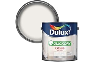 Dulux Quick Dry Gloss Paint For Wood And Metal, Pure Brilliant White, 2.5 L