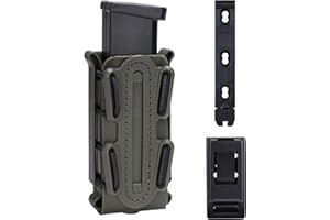 IDOGEAR Portarrevistas Bolsas para Revistas de Pistola Portamaletas Universal Estuche Softshell de 9 mm.40 S & W .45 ACP Magazines con Cinturón y Clips MOLLE