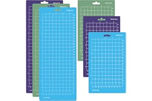 QIWUHAI 6 Tapetes de corte compatibles con Cricut Explore Air 3/Air 2/Air/One Maker 3 accesorios de trazado, tapetes StandardGrip, LightGrip, StrongGrip, tapetes FrabricGrip autoadhesivos para Cricut