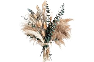 KORSAOT 100 Pezzi Pampas, Pampas Decorative Asciugare Naturalmente, Pampas Decorative Alte per Matrimoni Feste Decorazioni Boho