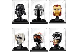 icuanuty Acryl Vitrine für Lego 75351 Prinzessin Lea Boushh Helm, Staubdichte Vitrine für Modelle Sammlerstücke (Nur Vitrine)