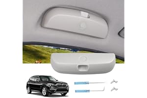 LUWU Compatible avec BMW X1 X2 X3 X5 1er 3er 5er 7er Étui à Lunettes,Porte-Lunettes de Voiture,Étui Lunettes de Soleil Voiture,Universel Lunettes Support Accessoire de Voiture(Gris)
