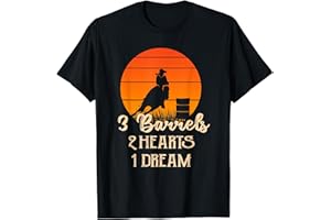 COOL BARREL RACING COWGIRL QUOTE SHIRTS & GIFTS 3 barili 2 Hearts 1 Dream | Proud Barrel Racer and Horse Maglietta