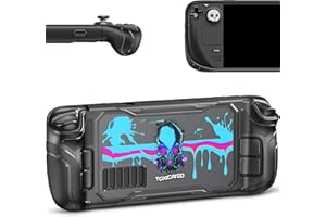 JINGDU Funda para Steam Deck,Cubierta Fusionada de Tela Suave y Carcasa Dura,Funda Premium con Agarres Antideslizantes y Impresión UV para Steam Deck,Accesorios Geniales para Steam Deck,Cráneo