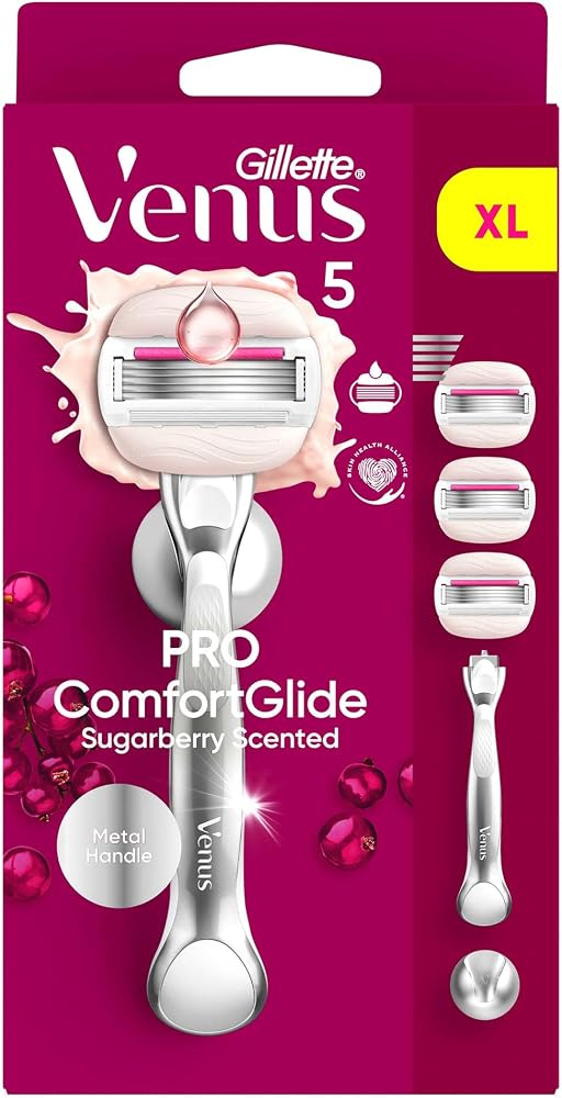 Gillette Venus Pro ComfortGlide Sugarberry Kokulu Kadın Tıraş Bıçağı, 3 Yedek Tıraş Bıçağı