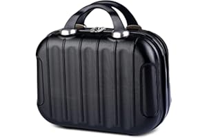 Balakaka Neceser de Viaje Rigido 10L, 14 Pulgadas Neceser de Viaje con Asa y Cintas Elásticas de Sujeción, Impermeable ABS Estuche Maquillaje Mujer Se Puede Colgar en el Equipaje